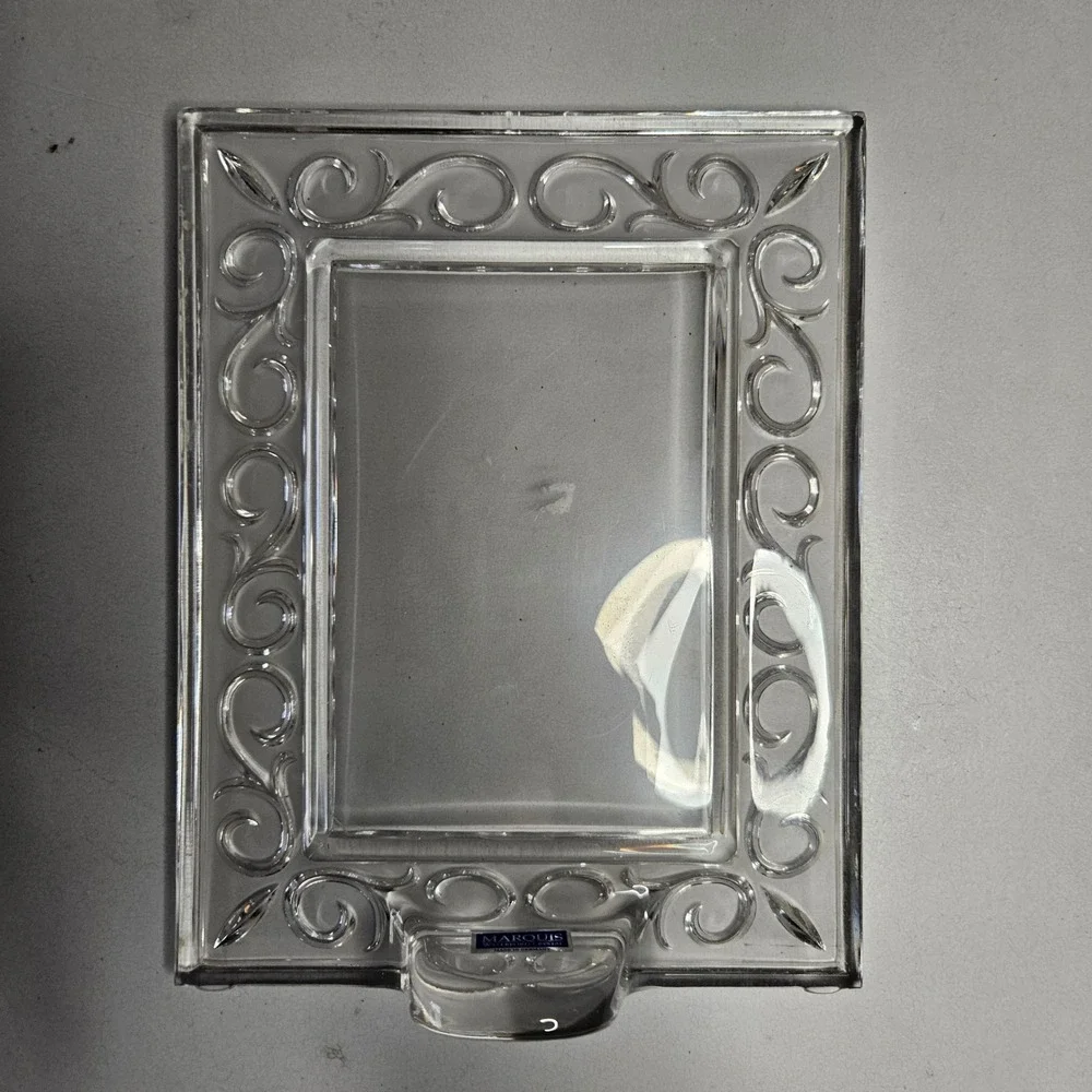 Marquis by Waterford Crystal Picture Frame Etched‎ Scroll Made in Germany 5x7